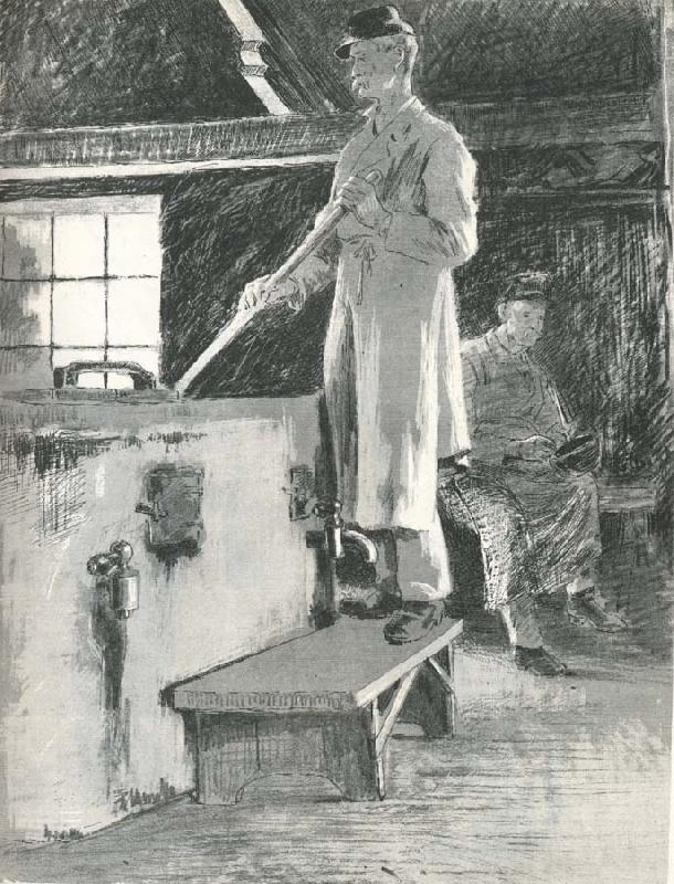 Gustaf Cederstrom militarkok oil painting image